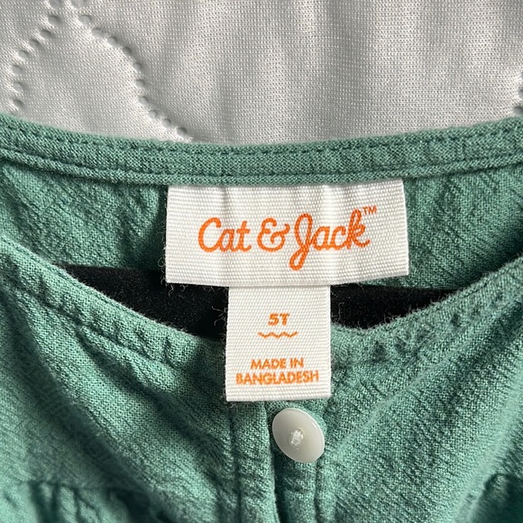 Cat & Jack Green Ruffled Smocked Sundress - Picture 3 of 5